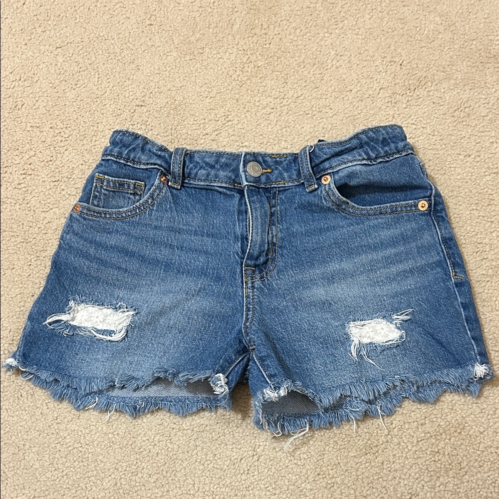 Cat & Jack Blue Distressed Kids Shorts
